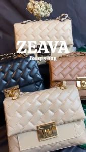 [ZEAVA] Balqis Slingbag - Tas Selempang Wanita/Tas Selempang Fashion/Emboss Slingbag