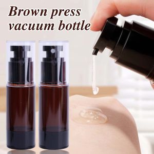 15ml30m Brown Light-proof Cosmetic Refill Bottle Fine Spray Bottle Vacuum Lotion Press Bottle Travel-size Cosmetic Container