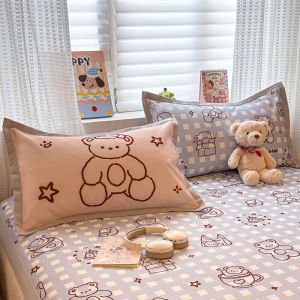 XINGQING | Summer Cooling Breathable Cartoon Icesilk Printed Pillowcase 48x74cm