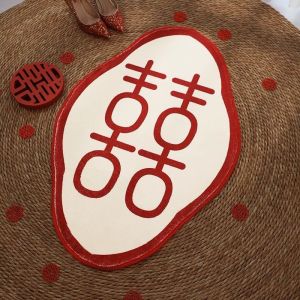 Thảm Lót Chân Chống Trượt Cưới Hỏi May Mắn