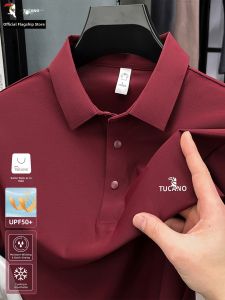 TUCANO | Ice Silk Seamless Polo Shirt for Men Loose