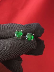Diamcity (Free Gra Certificate) Anting Pejantan Zamrud Perhiasan Moissanite 2 Karat Untuk Wanita
