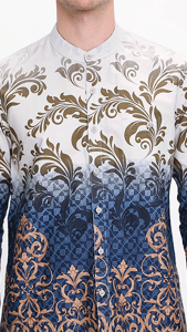 CHIGIN STORE Kemeja Batik Kemko Koko Pria Lengan Panjang Atasan Fashion Dewasa Remaja Terbaru