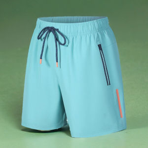 Ice Silk Quick Dry Loose Fitness Badminton Mens Shorts Five-Quarter Length Breathable Comfortable Polyester Spandex Blend