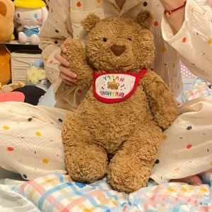 Adorable Birthday Bear Bib Original Cotton Triangle Scarf Barcelona Bear Cotton Toy for Boys And Girls Bunny Handmade