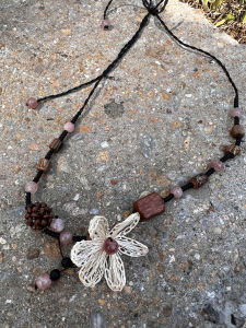 Wow Handmade Wooden Woven Beads Adjustable Sweater Chain Mori Girl Artsy Pure Desire Style Necklace