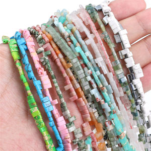 5*2MM  Diplopore Natural Stone Red Agate/ African Turquoise/Lapis Lazuli/Rose Quartz/Red wood marble TILI Beads Loose Spacer Bead For Jewelry Making DIY Bracelet Necklace Earring Accessories