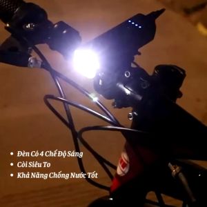 HT SPORTS Đèn Xe Đạp 1000 Lumen 2000 MAh Đèn Trước Xe Đạp Chống Nước Sạc Lại Được Đèn Pha Xe Đạp Hợp Kim Nhôm Đèn Pin LED Phụ Kiện Xe Đạp