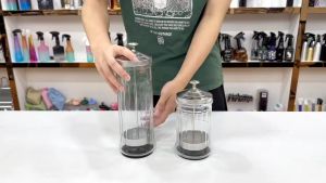 Disinfecting Jar Sanitizing Jar Barber Elite Salon Supplies Tools Empty Sanitizing Sterilizing Jar for Barber Shear Combs Cutter Tools Hair Beauty Container Sterilize Bottle