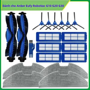 Bộ Phụ Kiện Thay Thế Cho Máy Hút Bụi Robot Anker Eufy RoboVac G10 G20 G30 Với Bộ Lọc Hepa Khăn Lau Con Lăn Chính & Bàn Chải Bên