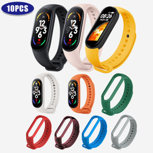10pcs Strap for Xiaomi Mi Band 7 6 5 4 3 Multi Color Sports Silicone Smart Bracelet on Miband 7 Wrist Band for Mi Band 4 5 6