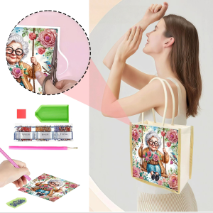 Túi Xách Vẽ Tranh Kim Cương 1 Mảnh Với Họa Tiết Nhân Vật Hoạt Hình Chất Liệu Vải Canvas Thiết Kế Sáng Tạo Có Thể Thay Thế Quà Tặng Ngày Lễ