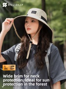 BILLI ZILLY | Sun Protection Broad Brim Visor With Shawl Lightweight Quick Drying Cap