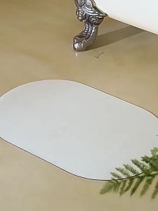 VIKAMA 3 Diatomite Bộ Thảm Phòng Tắm Chống Trơn Trượt Chống Mài Mòn Thảm PVC Phong Cách Hiện Đại Thảm Trải Sàn Nhà Vệ Sinh Để Trang Trí Nhà Cửa