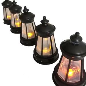 SXH Solar Dog Lantern Outdoor Waterproof Large Lighthouse Dog Lantern Resin Iron Art LED Light Source Courtyard Small Night Lamp