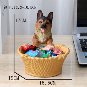 ชั้นวางของรูปสุนัขพันธุ์เยอรมัน ตกแต่งบ้าน สไตล์การ์ตูน วัสดุพลาสติก งานฝีมือครึ่งมือ เก็บของ ของขวัญที่ย้ายมาอยู่ใหม่