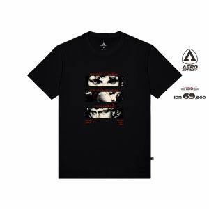 Aerostreet T Shirt Ephemeral Hitam Kaos T-Shirt Tshirt AACAA