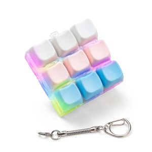9 Key Keycaps Fidget Toys with RGB Light Keyboard Clicker Fidget Toy Stress Relief Fidget Clicker Clicky Fidget Toys