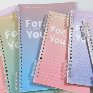 A4/B5 Spiral Notebook 60 Sheets 5-ring Binder Notebook Gradient color PP Cover School Office Supplies