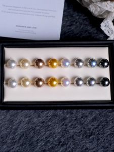 Classic French Style S925 Silver Pearl round Strong Light Earrings Fashionable Jewelry Womens Handmade Ear Studs And Clamps