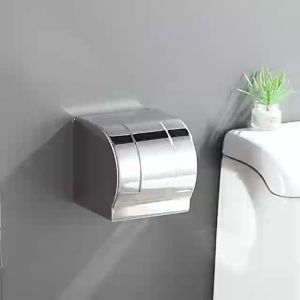 BEST SELLER - SUS 304 Bathroom Toilet Paper Holder Roll Tissue Box Wall Mounted Holder Hotel & Home