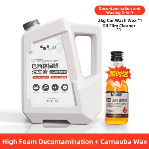 HELLOLEIBOO | High Foam Strong Decontamination Car Washer Water Wax for Black and White Cars