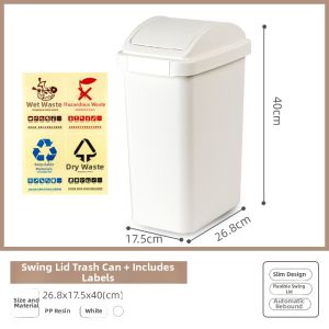 IRIS | Lidded Plastic Classification Trash Bin