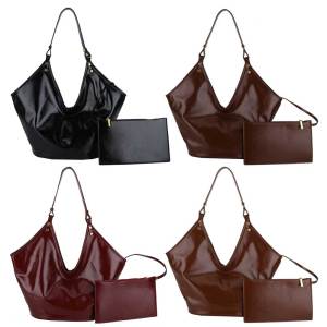 Túi đeo vai nữ chất liệu Da PU Túi ví đeo vai sức chứa lớn Nữ Túi tote đeo vai Tote Túi với túi Túi tote công việc túi nhỏ