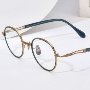 FONEX Acetate Titanium Glasses Frame Men Brand Design Retro Viantage Round Eyeglasses Women Full-Rim Japanese High-Quality Ultralight Custom Optical Eyewear