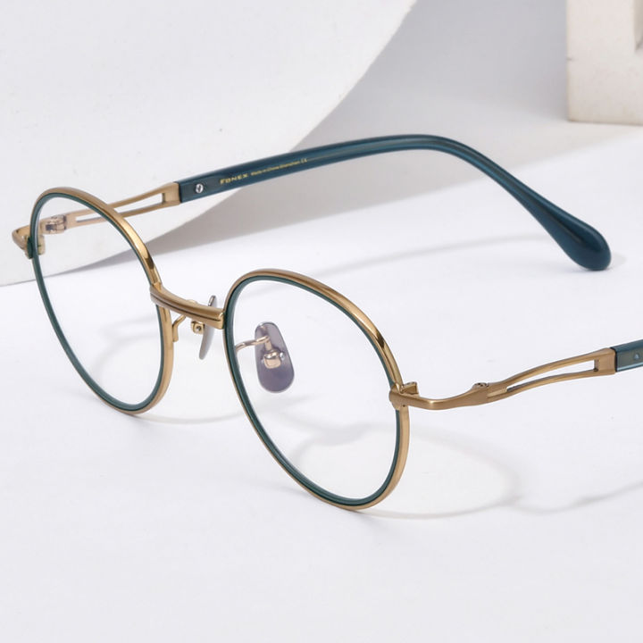 FONEX Acetate Titan Gọng kính nam thiết kế thương hiệu Retro viantage ...