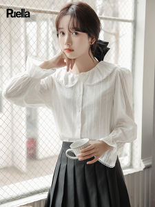 puella | Retro French Peter Pan Collar Shirt