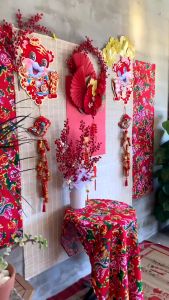 Rèm Vải Họa Tiết Công Phượng Nhiều Kích Thước Làm Phông Nền Trang Trí Lễ Tết Sự Kiện Lễ Hội DC-471