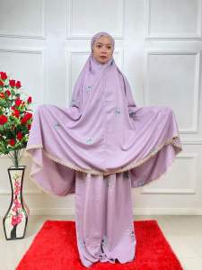 Mukena bordir bahan rayon dewasa