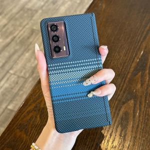 Luxury Hard Cover For Honor Magic V2 Case Plastic Carbon Fiber Double Hinge Protection