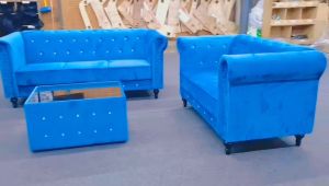 NUCCA S2271 Chesterfield Sofa with Diamond Design [5 Years Warranty][Colour & Material Can Choose]