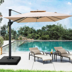 ST MIRREN | Solar LED Lighted Patio Outdoor Umbrella