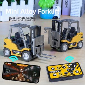 RC Mini Forklift Engineering Vehicle Model with Elevating Simulated Hook