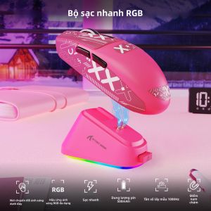 ATTACK SHARK | Chuột Chơi Game Không Dây ATTACK SHARK G3PRO Đế Sạc RGB Kết Nối 2.4G/USB-C Có Dây Bluetooth Cảm Biến Quang Học PAW3311 Tốc Độ Phản Hồi 1K Có Thể Điều Chỉnh