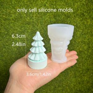 DIY Santa Claus Candlestick Silicone Mold Cute Dwarfs Candle Holder Plaster Resin Clay Mould Craft Making Xmas Decor