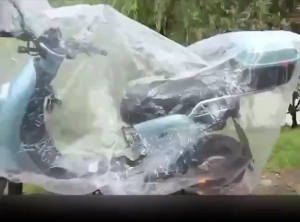 Transparent Waterproof Dustproof Disposable Motorcycle Bicycle Cover Front Made Of Pe Material