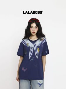LALABOBO | Sleeveless Two-Layered Campus Style Graffiti T-Shirt New Summer 2026