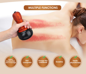 Hailicare เครื่องนวดหินร้อนไฟฟ้า GuaShaเครื่องกัวซารมยาแบบอุ่นยกกระชับผิวหน้าหลังนวดเส้นเมอริเดียน