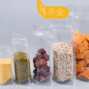 0.16mm ±50s Zipper Full Transparent Air Tight Plastic Bag for Food Storage / Packaging Doorgift Goodies Bag