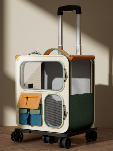 Large Cat Bag Outdoor Portable Pet Stroller Cat Dog Trolley Case Car Handy Gadget Backpack Luggage