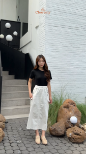 Clouwny Kaze Cargo Denim Skirt Bawahan Wanita Korean Look Premium Denim