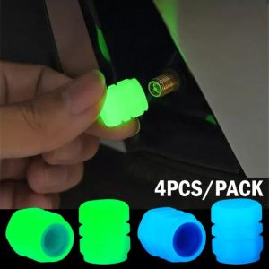 🔥Arrive within 3 Days🔥Car Tire Luminous Valve Cap Car Tire Air Valve Caps Mini Tire Valve Stem Caps Glow in The Dark for Cars Suvs Trucks Bicycle Motocycles Universal Automotive Accessories