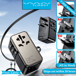 VyVylabs 85W ที่ชาร์จความเร็วสูงที่ชาร์จ3C 4พอร์ตเดสก์ท็อปสำหรับแท็บเล็ตแล็ปท็อปที่ชาร์จความเร็วสูงพับเก็บได้ชนิด C ที่ชาร์จสำหรับไอโฟนโทรศัพท์มือถือ