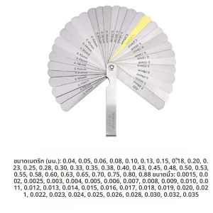 89A32 Feeler Gauge แบบพกพาทนทานข้อกําหนดต่างๆ Arc สแตนเลส Feeler Gauge Gap Gauge Rangefinder 1 PC