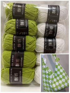 Bộ 10 Sợi Len Cotton Sữa Phối Màu Dùng Để Móc Và Đan Đồ Handmade Làm Áo Len Khăn Quàng Cổ Đồ Thủ Công Chất Liệu Cotton Chải Kỹ Pha Acrylic