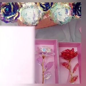 BUNGA MAWAR HIAS DENGAN BOX EXCLUSIVE || Bunga Mawar Dekorasi Gold Foil Rose Artificial Flower